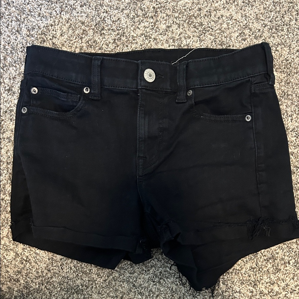 Women's Black Denim Shorts